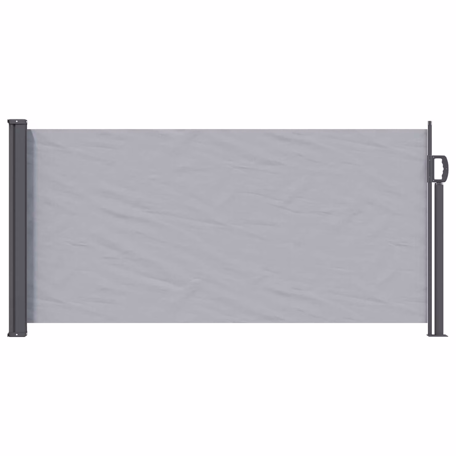 Tenda laterale retrattile vidaXL in poliestere grigio con struttura in acciaio, L: 300 cm, H: 100 cm