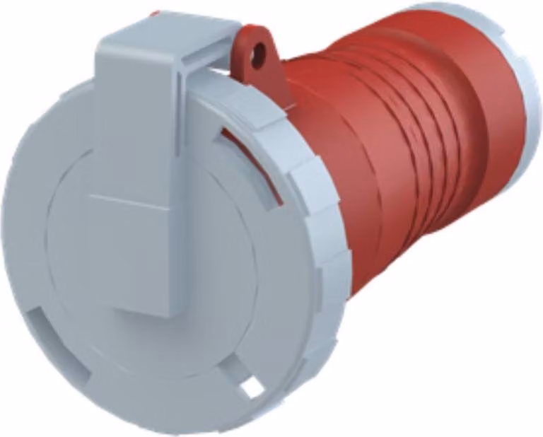 Amphenol 32 Ampere CEE connettore maschio a 5 poli (3P+N+PE) femmina, codifica 6h rosso 200/346V fino a 240/415V