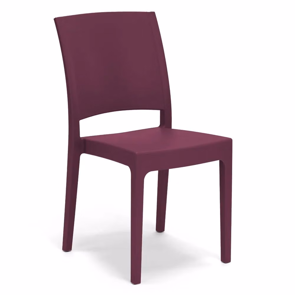 Set di 2 sedie impilabili FLORA Redokasa in polipropilene design moderno colore bordeaux – 2