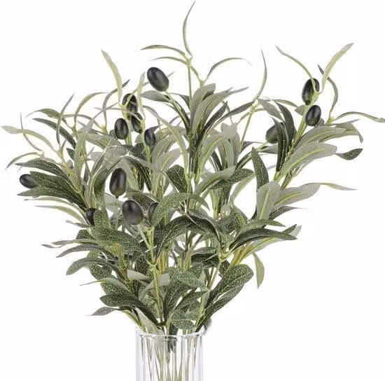 Rami di ulivo artificiali, 10 pezzi, 30 cm, verdi, elementi decorativi in stile greco