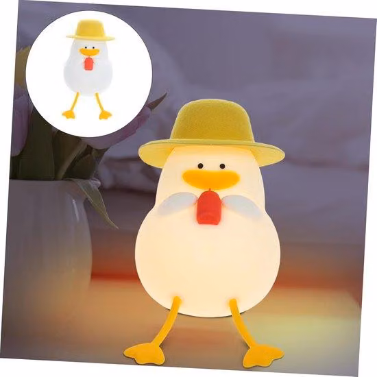 Lampada da notte a LED, luce calda, ricaricabile tramite USB, 3 impostazioni, 12,6 x 9,6 x 8,8 cm, per bambini e bambine