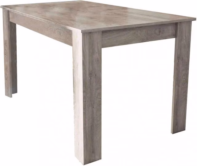 Tavolo da pranzo rettangolare Pepper GIORDANOSHOP in truciolare bilaminato Rovere grigio L: 160 cm, P: 80 cm, H: 75 cm