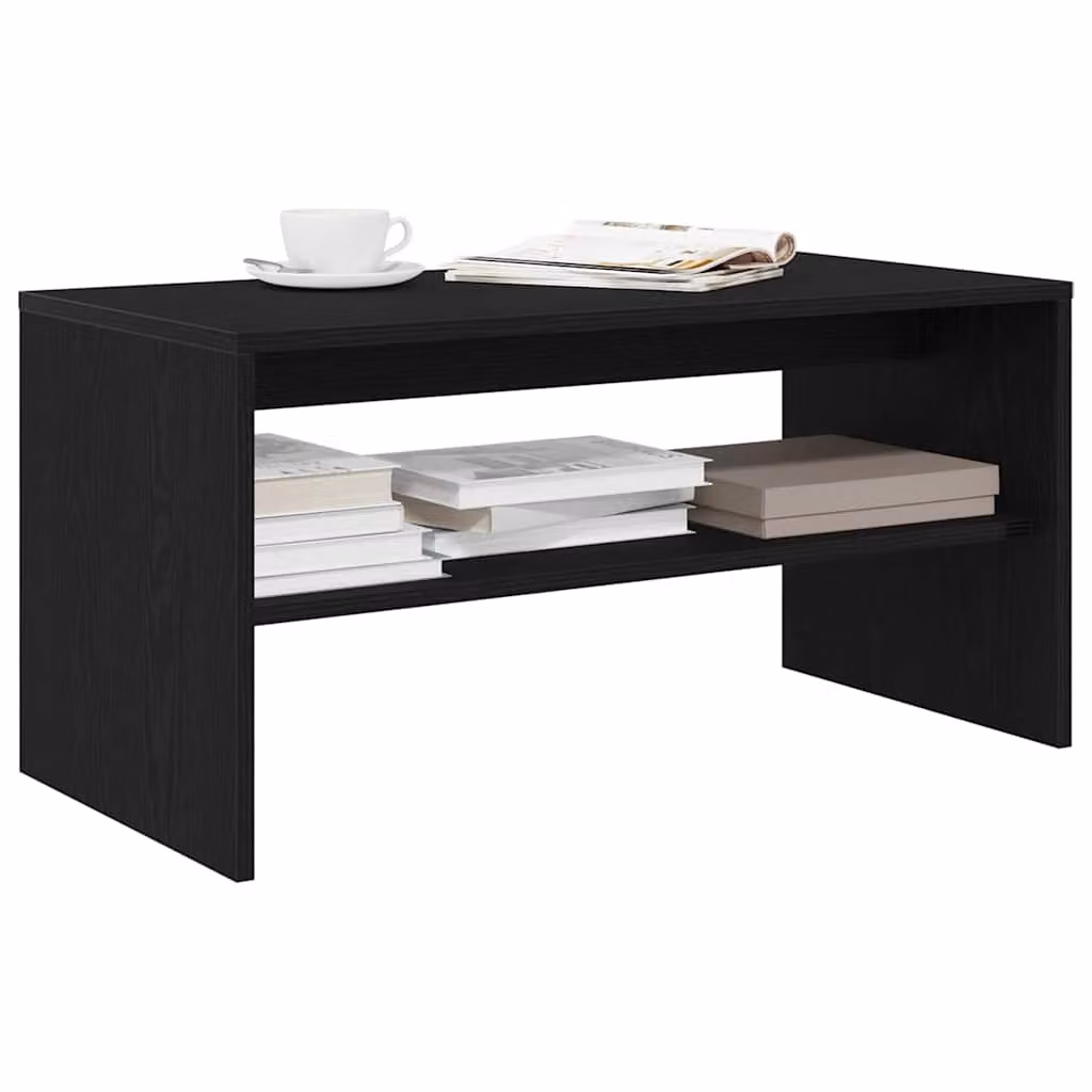 vidaXL Mobile Porta TV Moderno in Legno Nero con Ruote L/P/H: 80 x 40 x 40 cm