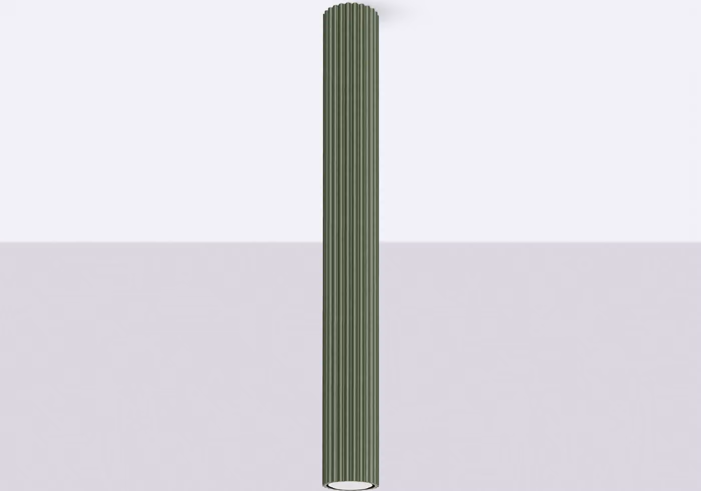 Lampada da soffitto KARBON 60 verde oliva 1xGU10 10W alluminio 60x6.5x6.5cm Sollux Lighting
