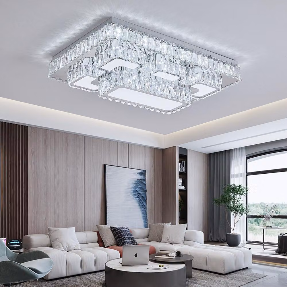 Plafoniera LED TY3019-75x50 cm luce Lampada con telecomando o app per cellulare Colore luce/luminosità regolabile dimmerabile