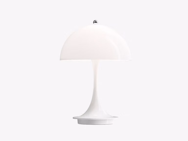 Panthella V2 Lampada da Tavolo Portatile - Bianco Opalino