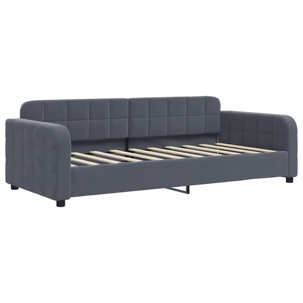 Letto moderno vidaXL con struttura imbottita in colore grigio per soggiorno o camera da letto – 2