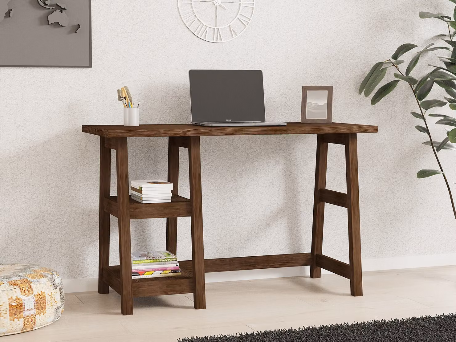 Skye Decor, Perla- Perla CTN, colore noce, tavolini, 73,5x120x51 cm, 100% legno di pino