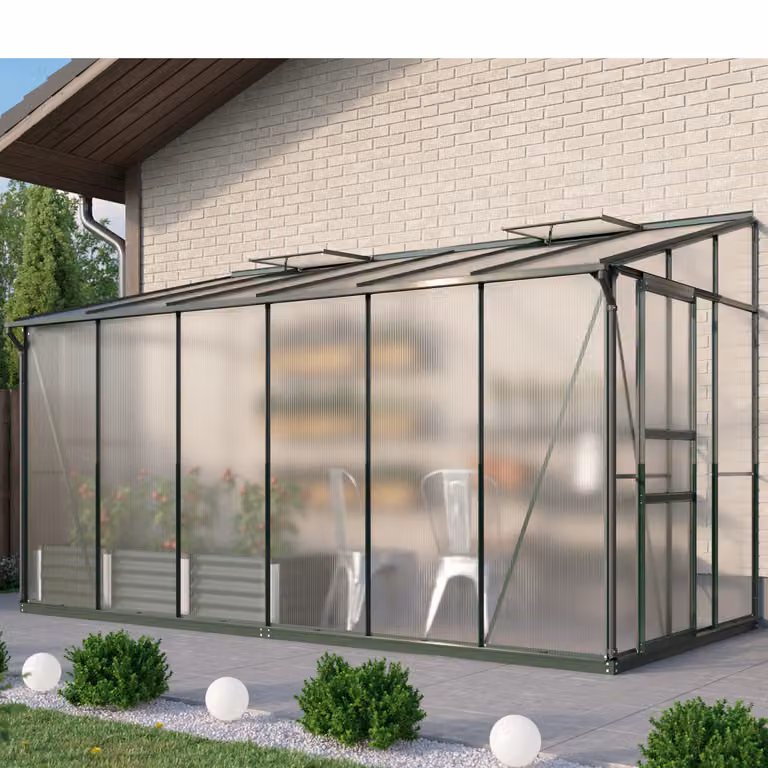 Serra addossata Vitavia "Osiris 7800" smeraldo 7,8 m² 4 mm HKP