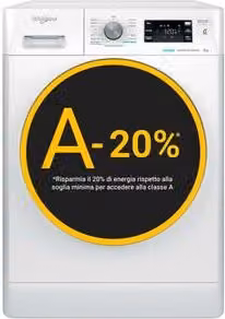 Lavatrice a libera installazione Whirlpool FFB R849 BSV IT con carico da 9 kg, Classe A, programmi a vapore e lavaggio rapido, colore bianco – 3