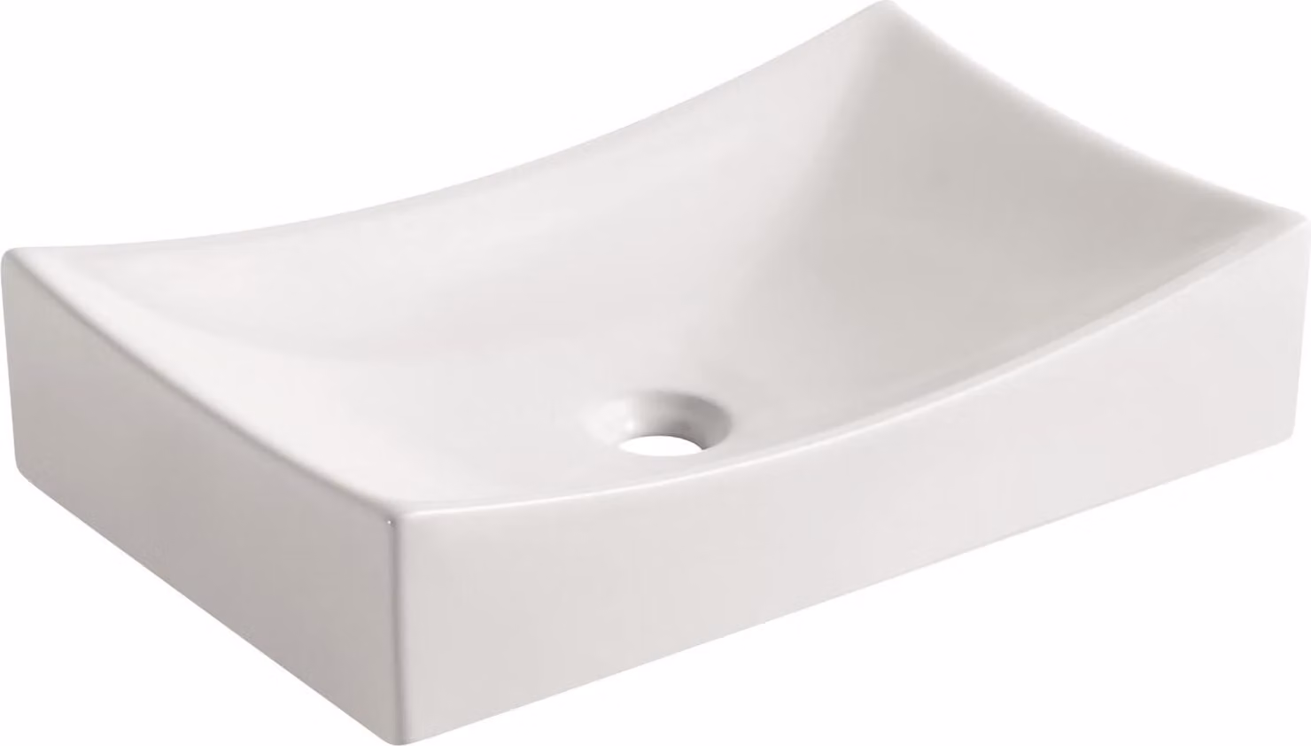 Beitz & Walz AqvaVetroceramica lavabo da appoggio quadrato 540 x 345 mm bianco