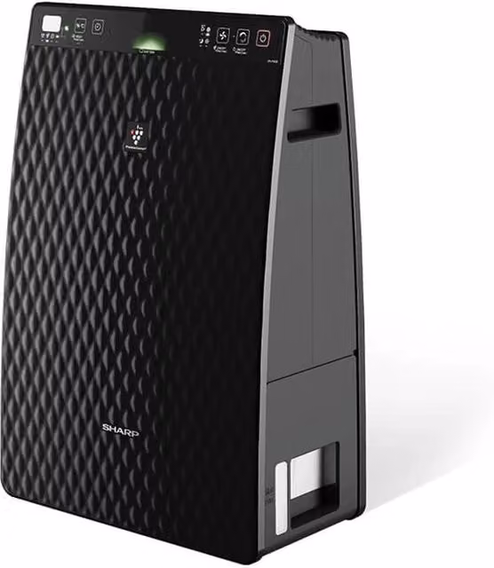 Purificatore d'aria Sharp UA-HG30E-B con tecnologia Plasmacluster, filtraggio a 3 livelli e funzione umidificante, Nero