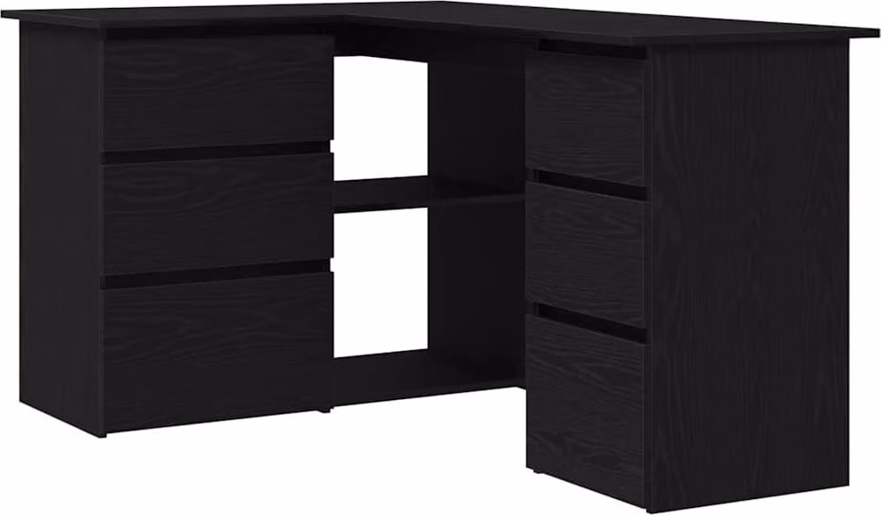 Scrivania Rovere Nero 145 x 100 x 76 cm Legno multistrato