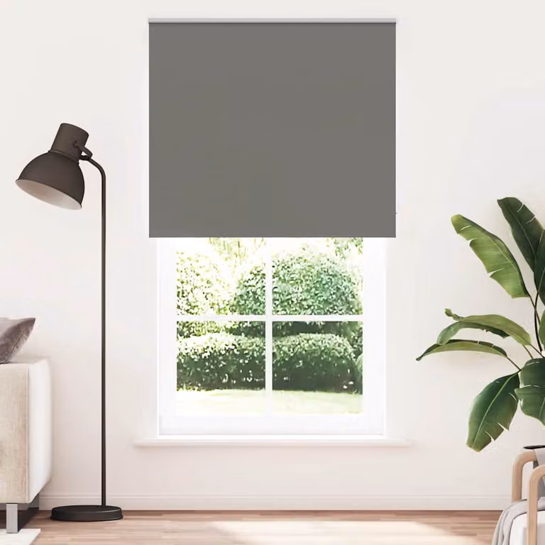 vidaXL Tenda a Rullo Oscurante Termoisolante in Poliestere, Grigio, L: 130 cm x H: 230 cm