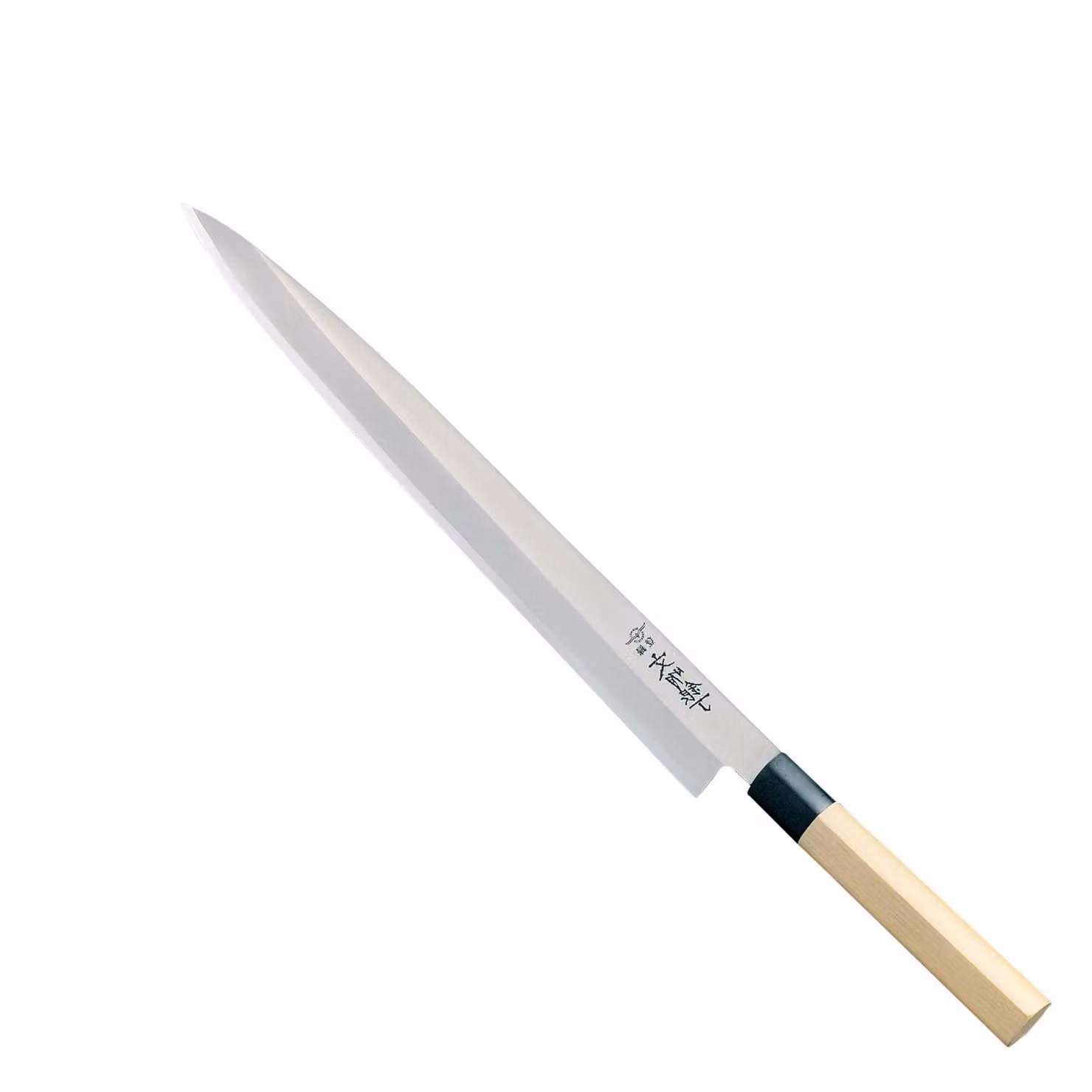 Coltello Yanagi Sashimi affilatura asimmetrica cm 21 linea Bunmei di Global con manico in legno Honki