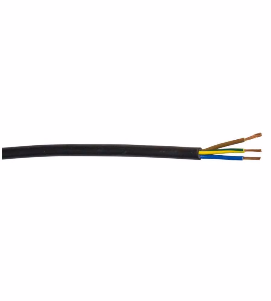 Cavo elettrico multipolare H05VV-F 3G1 300/500V PVC nero flessibile