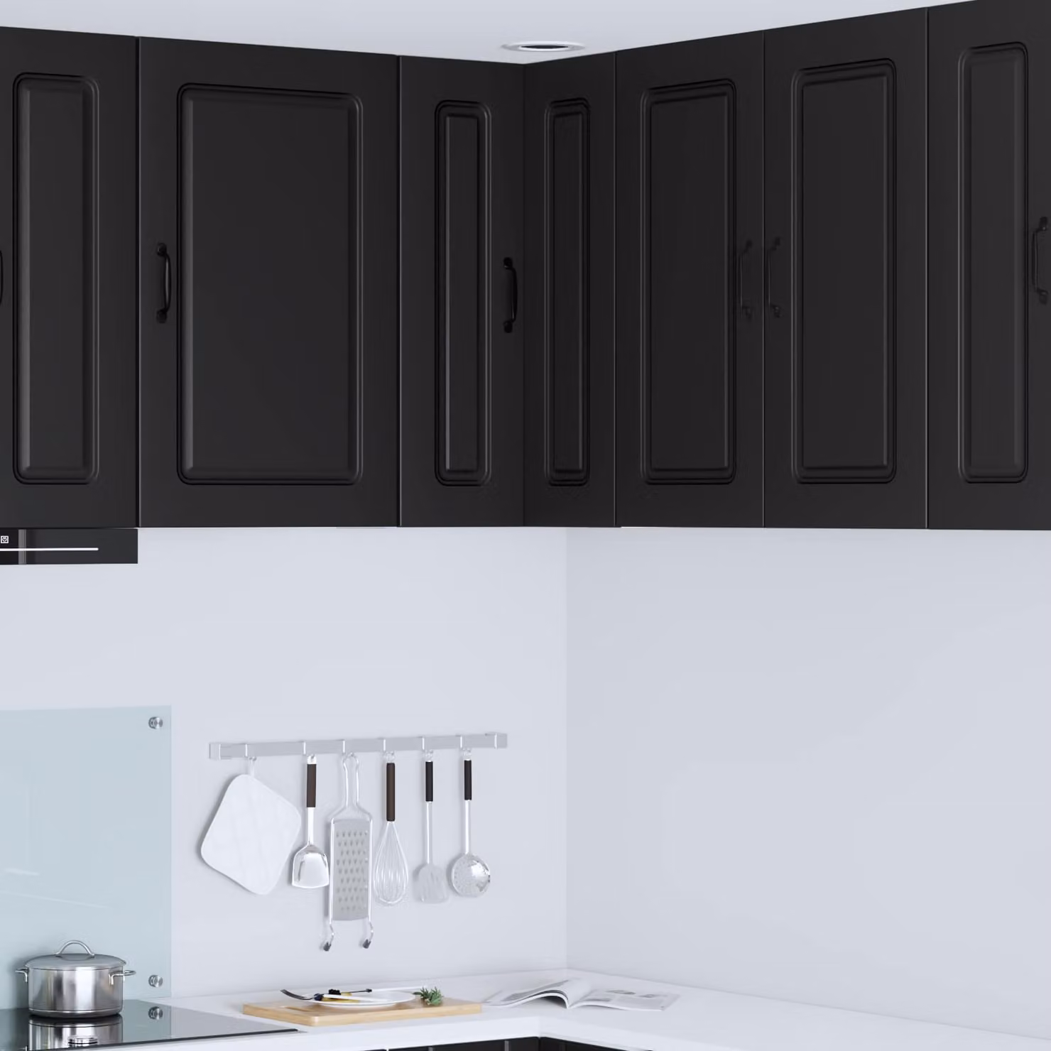 vidaXL Pannello per lavastoviglie Kalmar Nero L: 57 cm, P: 57 cm, H: 80 cm