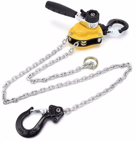 Tenditore per catene con capacità di carico di 500 kg e catena di 1,5 metri - Gancio girevole - Manico antiscivolo - Ideale per trasporto, edilizia e officina.