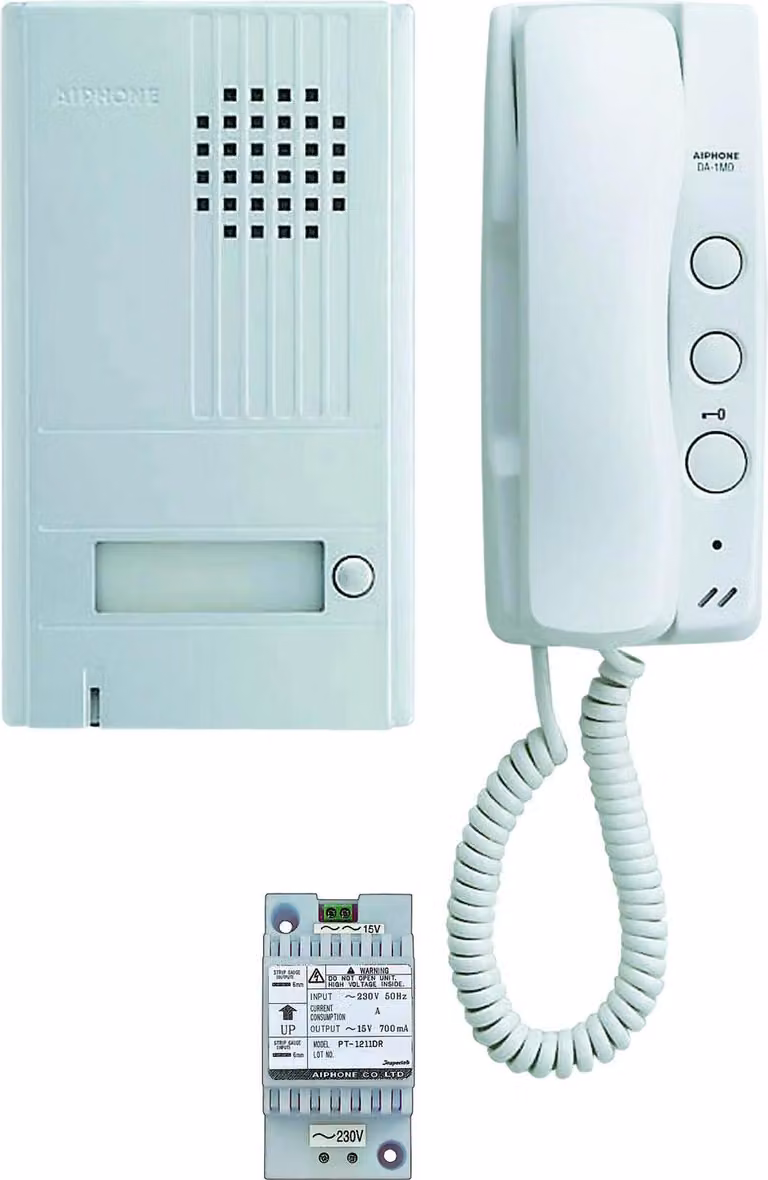 Kit completo per interfono audio a 2 fili Aiphone DA 1 AS