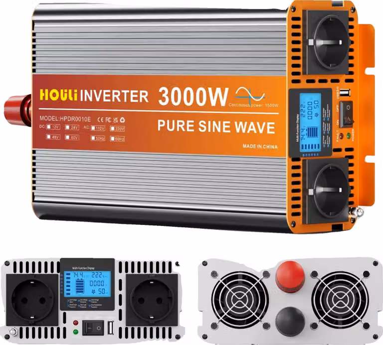 Inverter, elevata potenza erogata, tecnologia a onda sinusoidale pura, potenza massima 3000 W-24 V