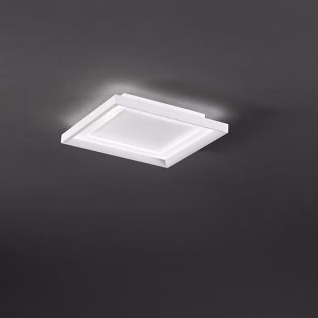 Plafoniera Moderna Perenz in Metallo Bianco con LED da 30W, Luce Bianco Caldo 3000K, IP20