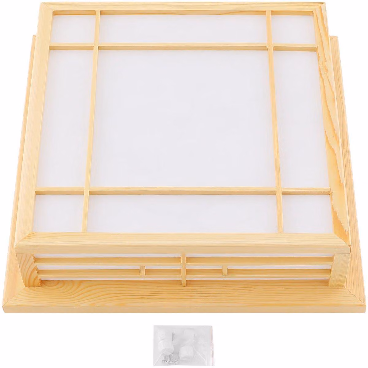 Lampada a soffitto - Plafoniera LED in legno, stile giapponese - Luce calda
