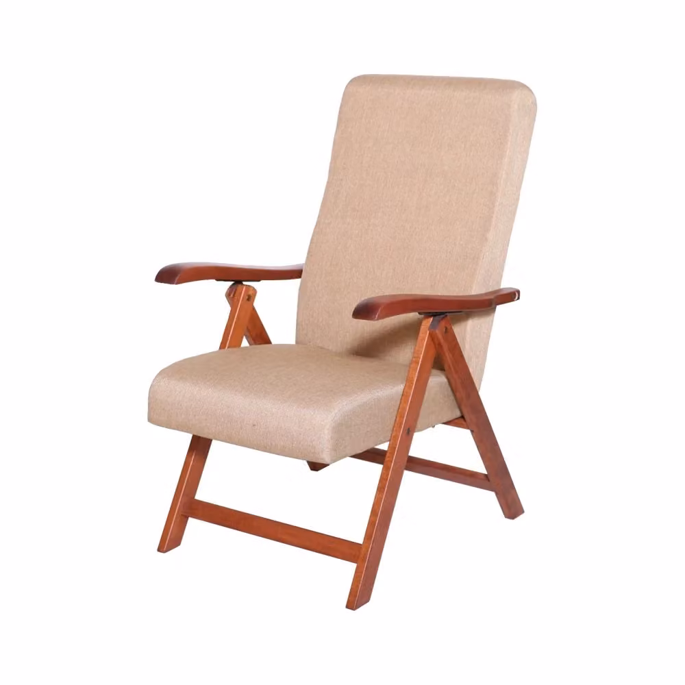 Poltrona relax reclinabile Marvin in legno di faggio con tessuto beige L 75,0 cm x P 65,5 cm x H 112,0 cm – 2