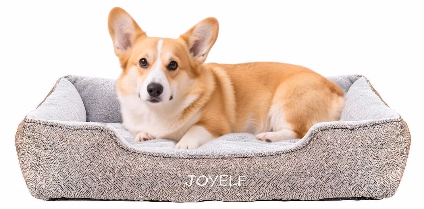 Cuccia per cani, lavabile, confortevole, morbida, antistress, tipo divano, rettangolare, dimensioni: lunghezza 81 cm, larghezza 58 cm, altezza 18 cm, colore: marrone