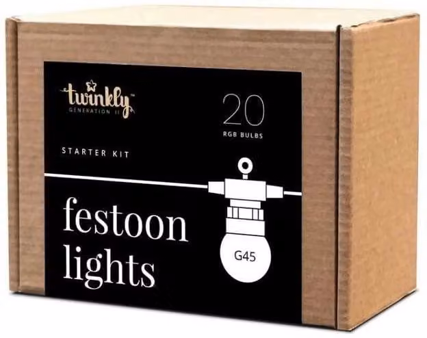 Twinkly Festoon LED RGB II Generazione Multicolore con 20 LED, Lunghezza: 10 m – 1