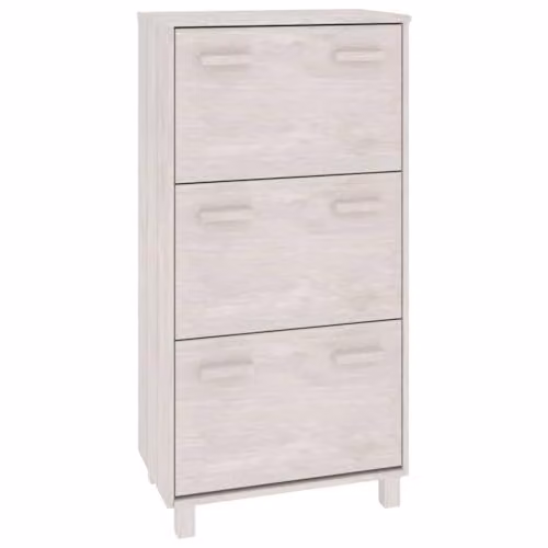 Helloshop26 Scarpiera Range Scarpe, armadio ingresso corridoio, soggiorno, 59,5 x 35 x 117 cm, legno di pino bianco 02_0021860