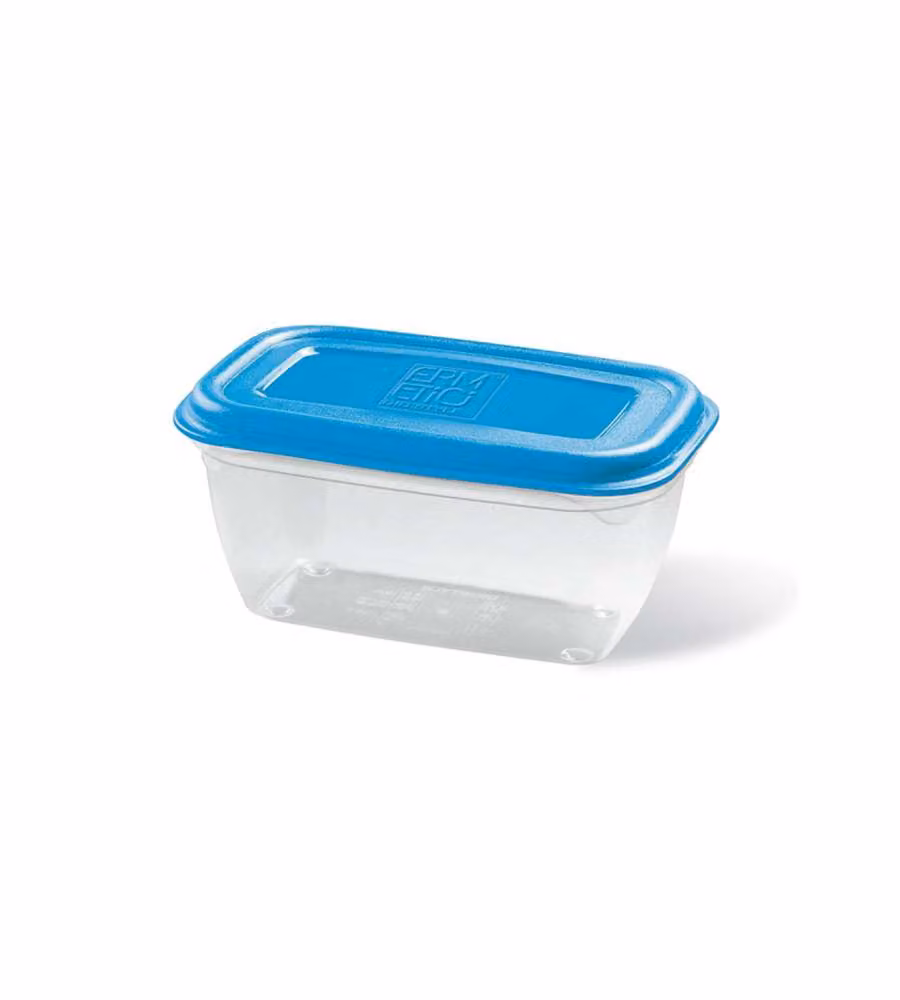 Giostyle Contenitore Ermetico per Alimenti in Plastica Trasparente con Coperchio Blu, 0,5 l