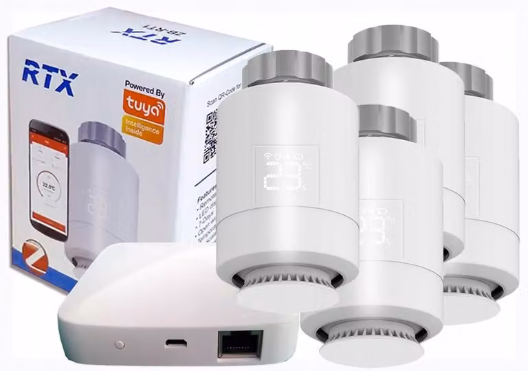 4x Termostato + LAN-Gateway ZigBee TUYA SET4