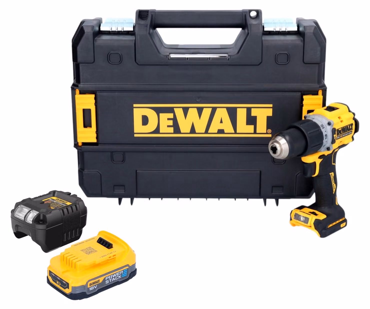 DeWalt DCD 805 E1T 18 V 90 Nm Brushless trapano a percussione senza fili + 1x batteria 1,7 Ah + caricabatterie + TSTAK