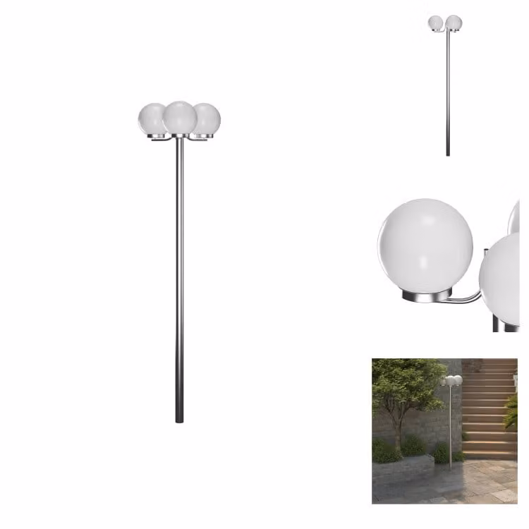 vidaXL Candelabro da giardino a 3 fiamme 220 cm - Illuminazione per esterni