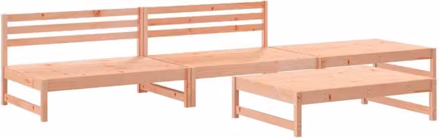 Set Salotto da Giardino 4 pz | Set di Mobili da Esterno in Legno Massello di Douglas