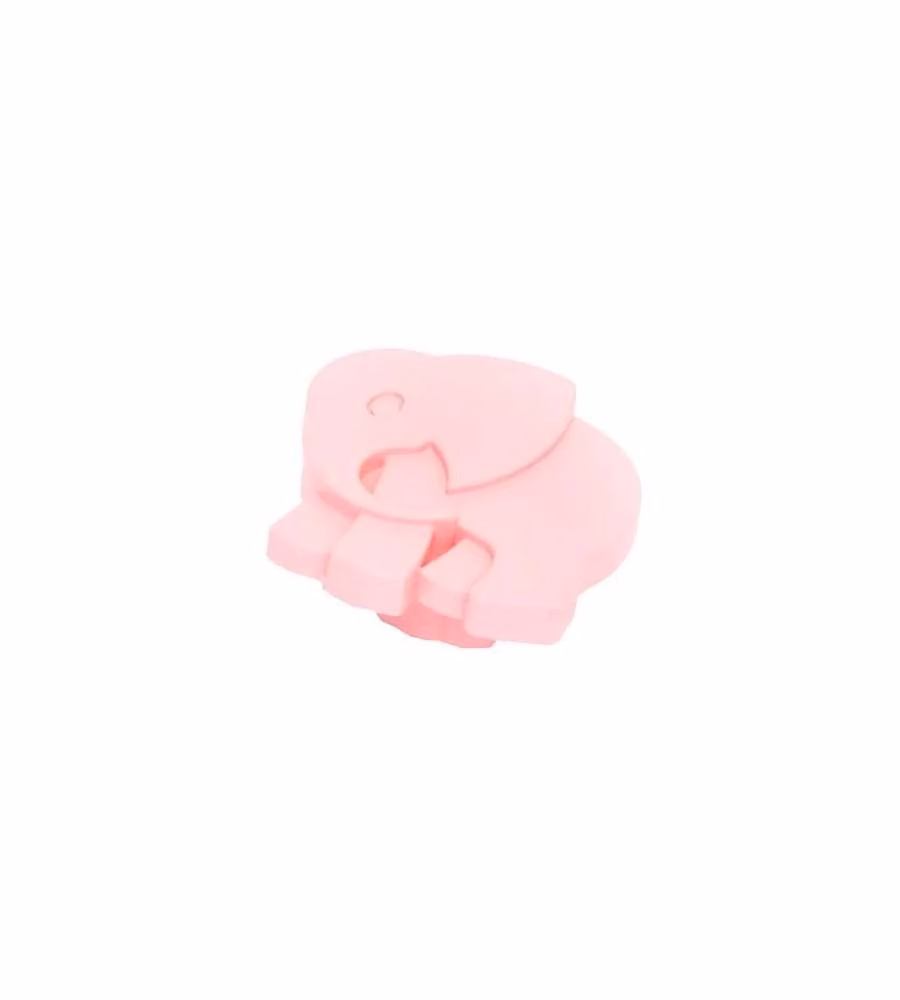 Pomolo Elefante Plastica Rosa