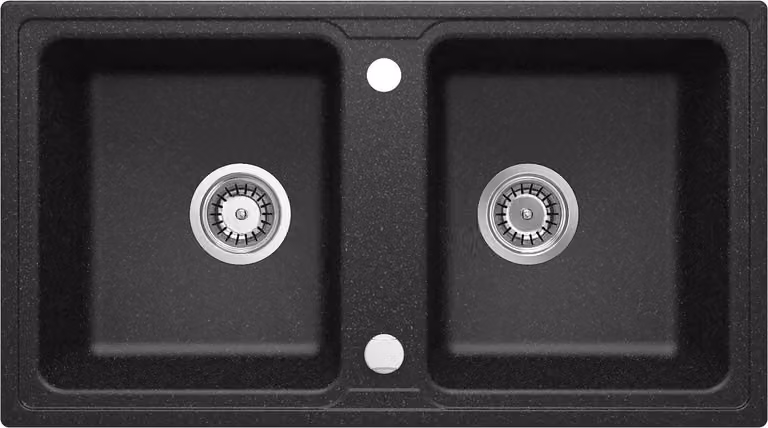 2-bowl granite sink