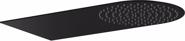 Soffione doccia ultrapiatto a parete nero opaco in acciaio inox