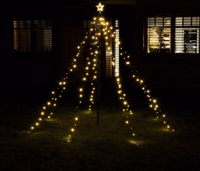 2.02 Albero luminoso con 400 LED - per uso esterno - Piramide di luci