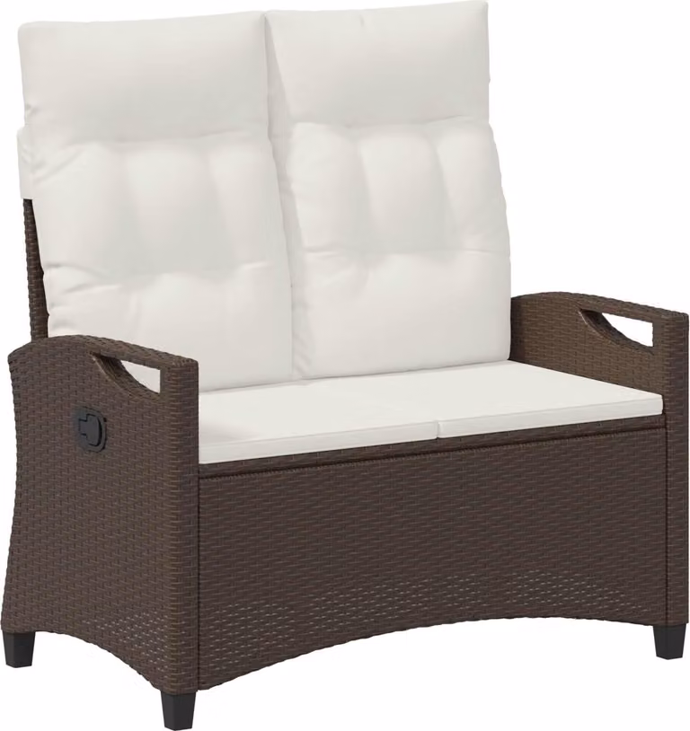 Panchina da giardino Marrone e Crema 105 x 60 x 112 cm