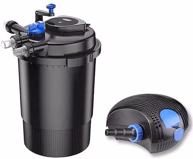 SunSun Kit PRO CPF per laghetti fino a 4000 litri con filtro pressurizzato, UV-C integrato e pompa di risalita professionale