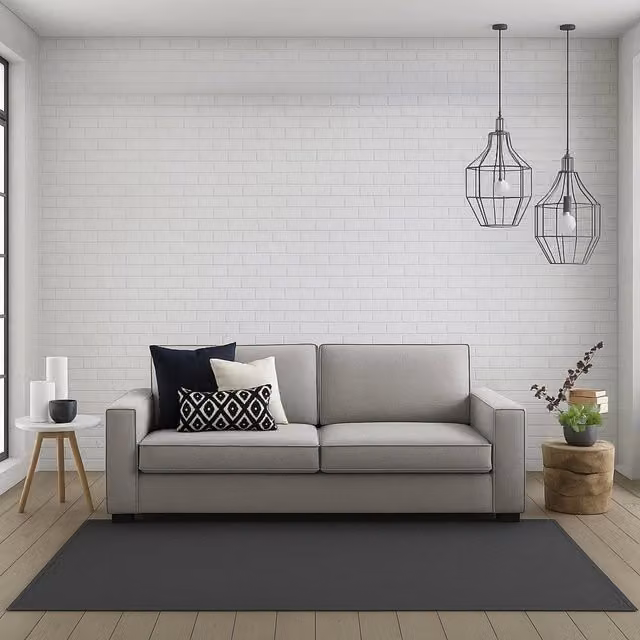 Divano a 3 posti Diopside Talamo Italia in tessuto grigio per soggiorno, L: 220 cm, H: 90 cm, P: 45 cm – 1