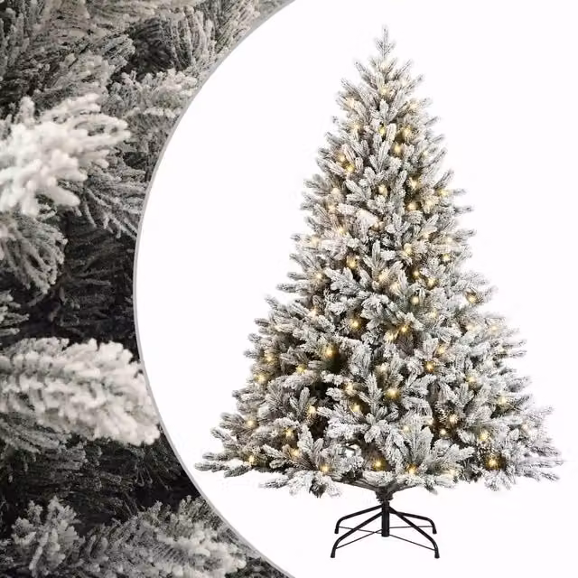 Albero di Natale Artificiale con Rami Pieghevoli 240 cm 300 LED 3466239