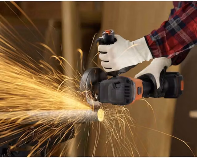 Smerigliatrice angolare a batteria Black+Decker 18V con disco da 115 mm e 7500 giri/min – 3