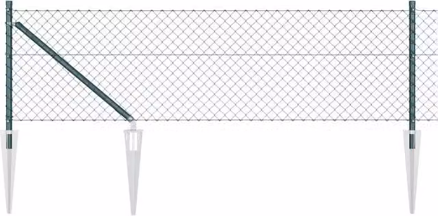 Pannello per recinzione in acciaio e PVC verde DESIGN IN con rete 40 x 40 mm, dimensioni 25 x 0,4 m – 1