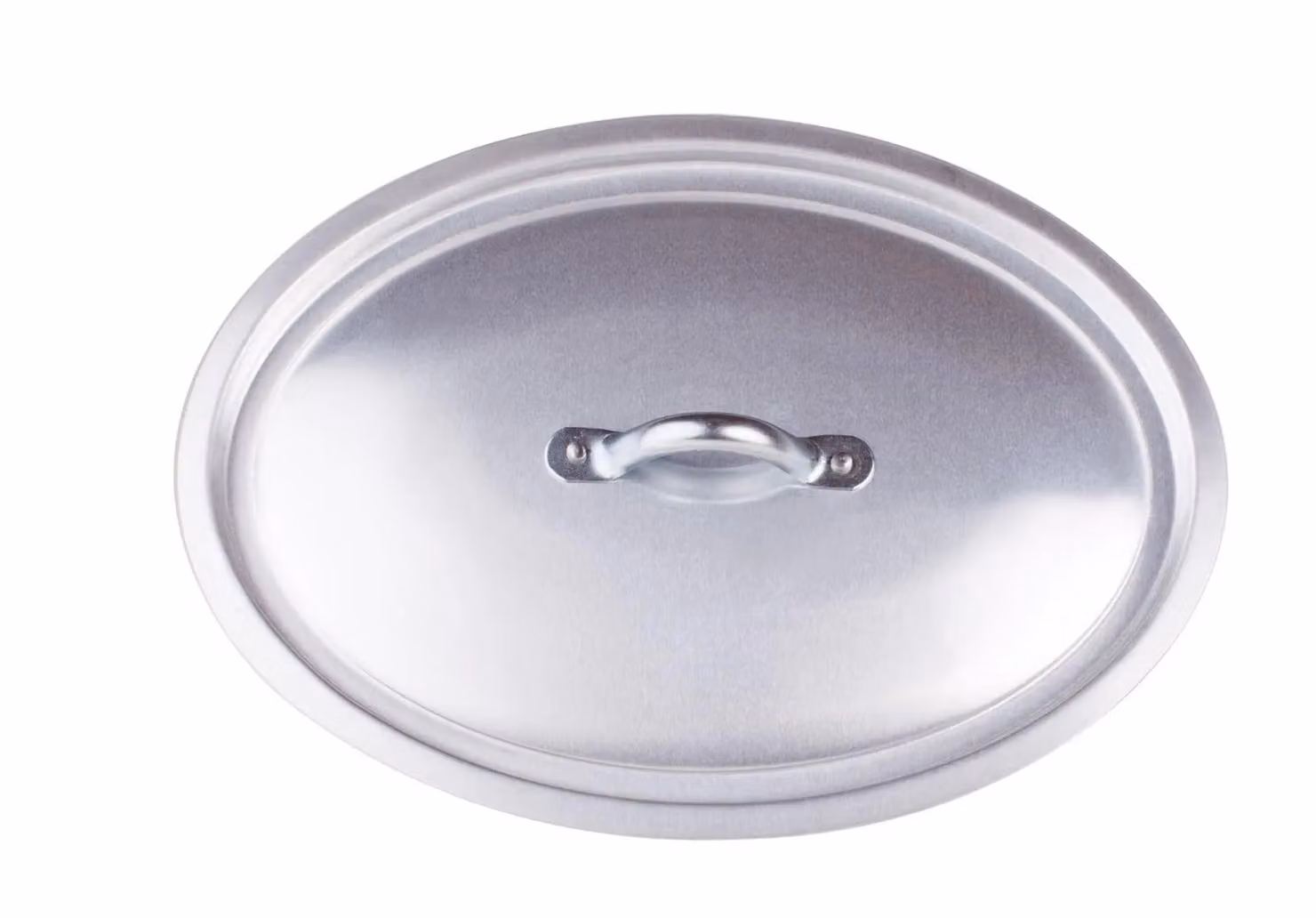 Coperchio Ovale in alluminio 3mm con ponticello, diam. 45cm