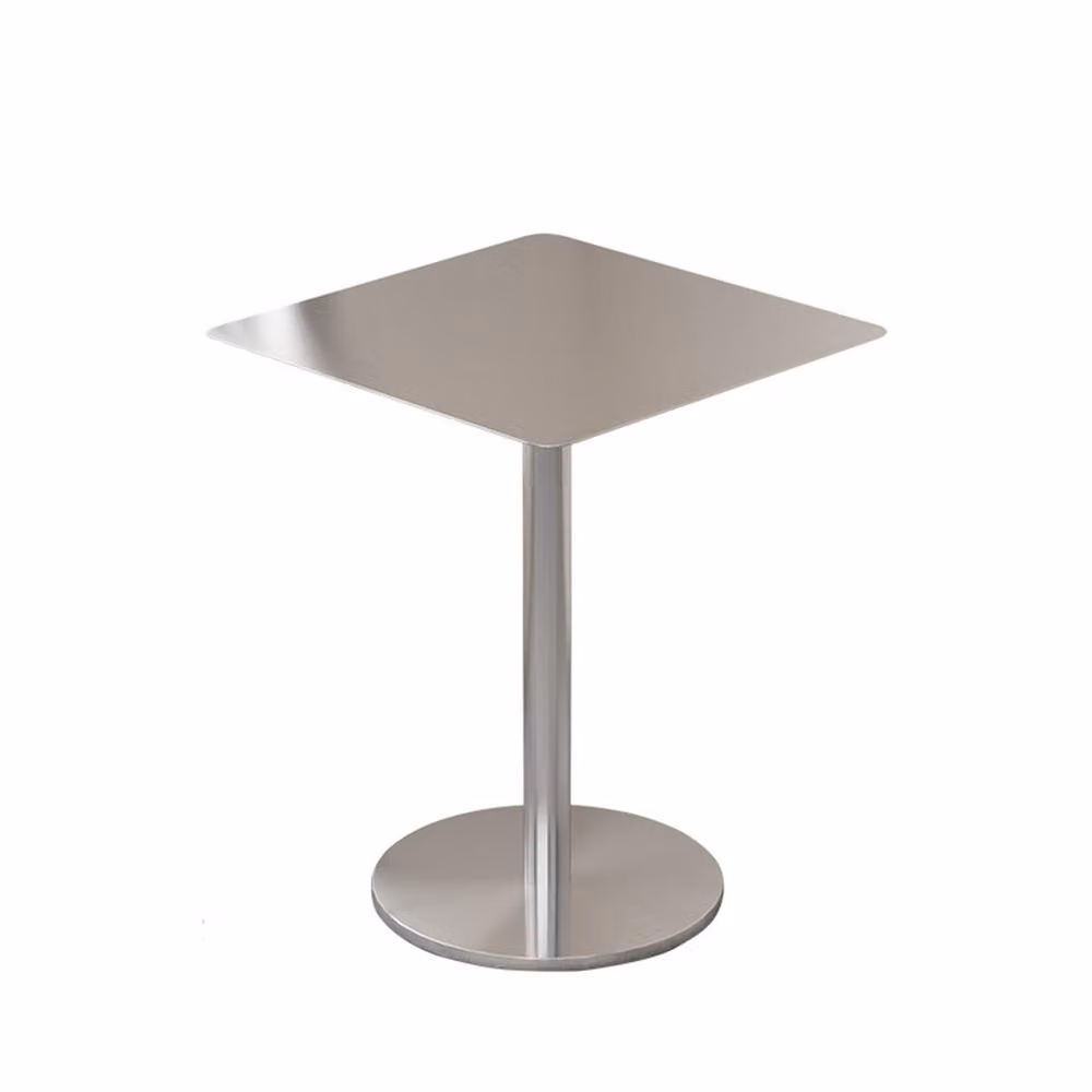 Tavolo bistrot commerciale in acciaio inox - arredamento per bar, caffetteria, ristorante - Tavolo robusto in acciaio inox, tavolo 60x60x75cm【BXG-BF60】
