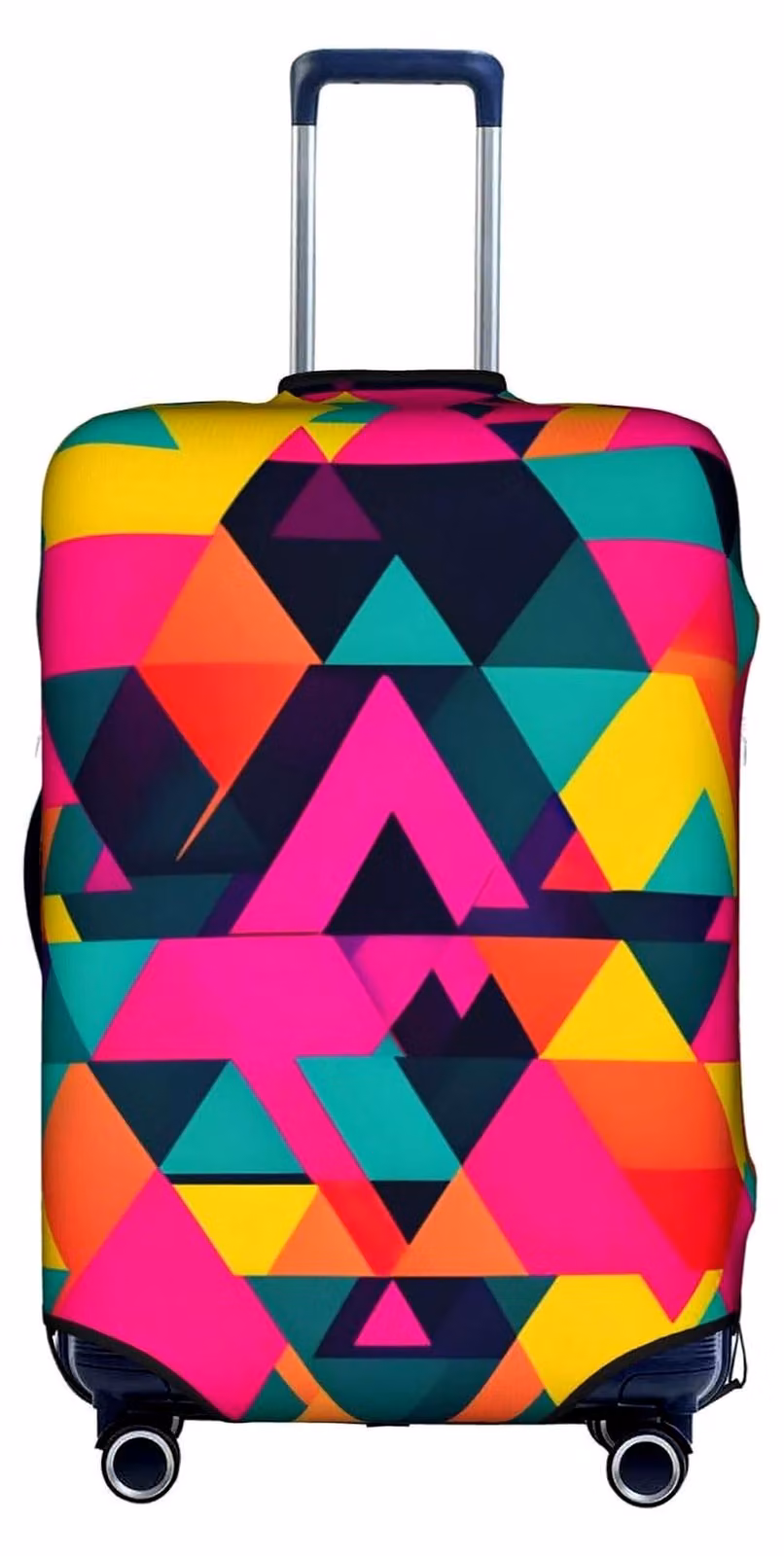 Custodia protettiva triangolare colorata, elastica e lavabile, per valigie, resistente ai graffi, ideale per viaggi, colore bianco/verde intenso, taglia L