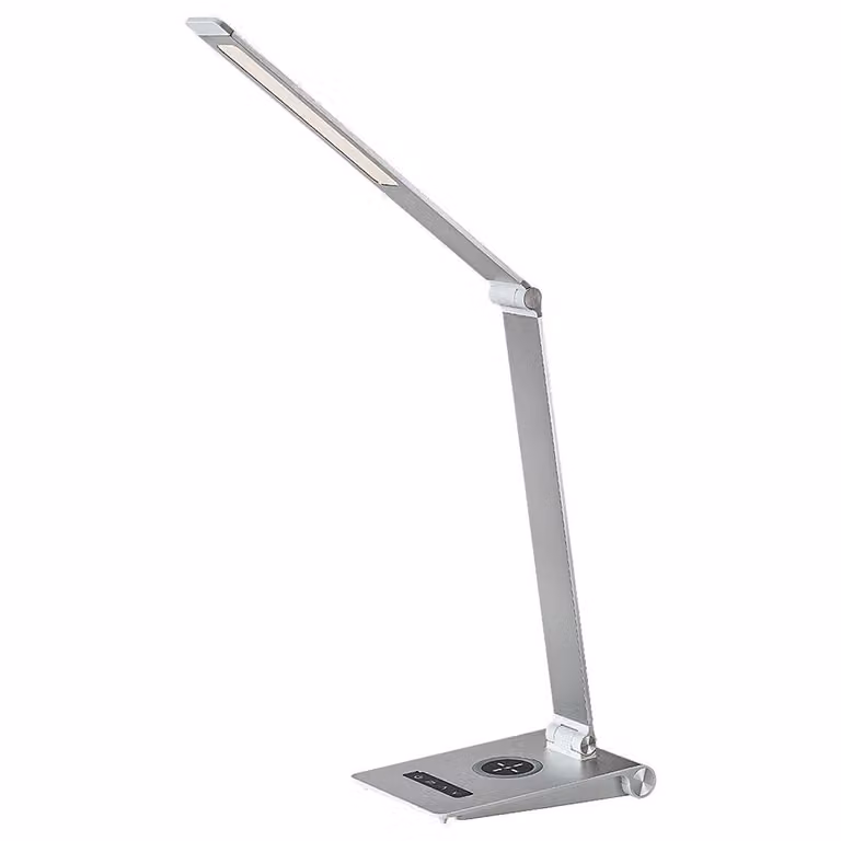 Lampada da scrivania con caricatore a induzione argento incorporato LED 13W Nilfgard 2029 Rabalux