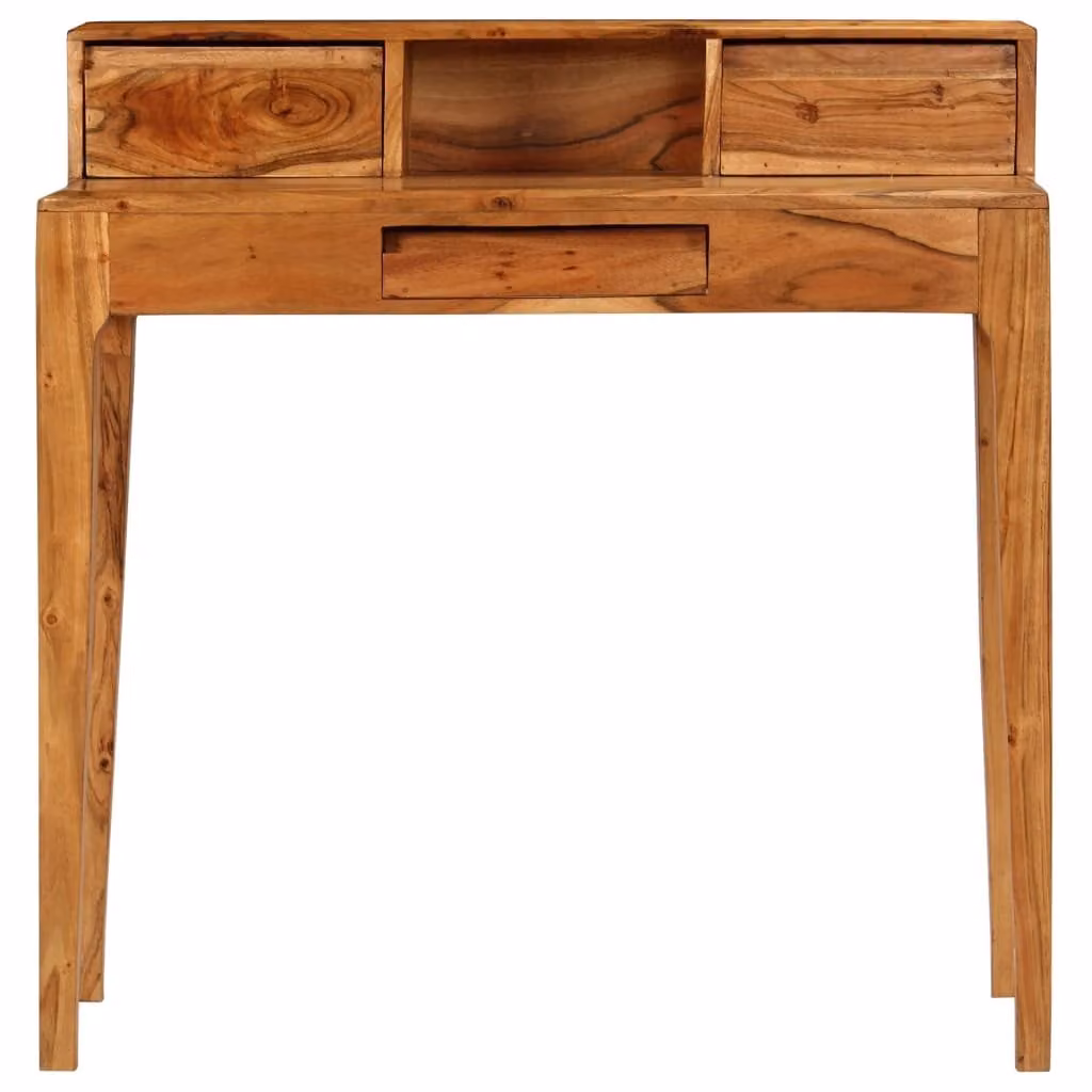 Scrivania con cassetti in legno massiccio 88 x 50 x 90 cm